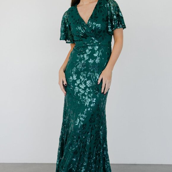 Baltic Born Esme Sequin Dress | Emerald Size LL - NWT - Picture 5 of 5